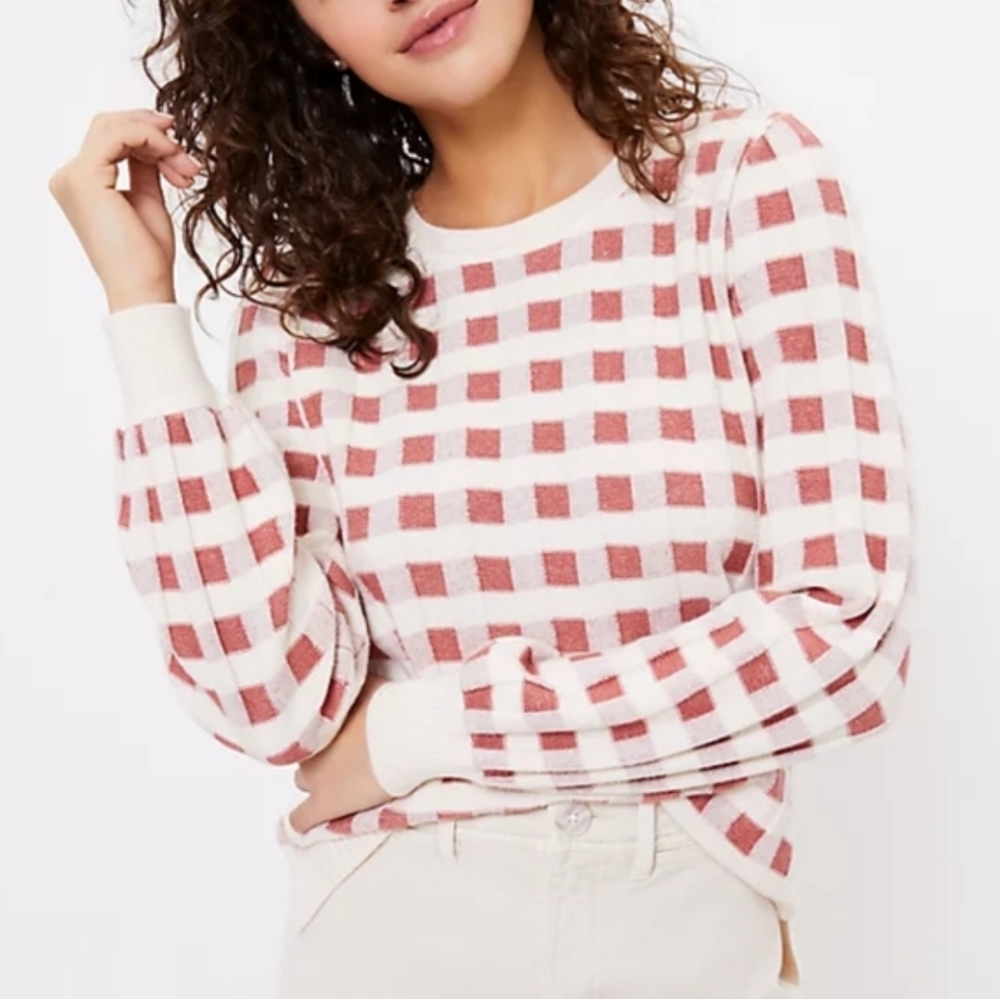 Loft Checkered Sweater